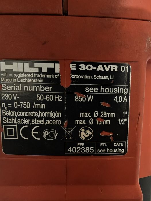 Електрически перфоратор Hilti T-30  AVR