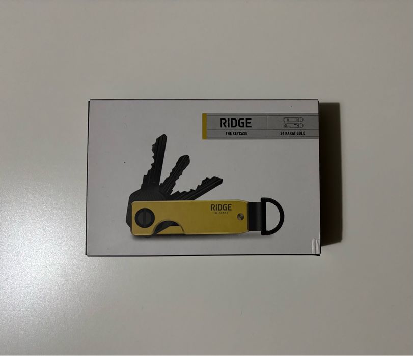 Ridge Keycase/Keychain/Breloc 24 Karat Gold