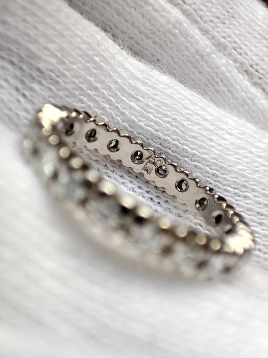 Inel Aur Alb 18K Cu Diamante Full Eternity Memory Diamant