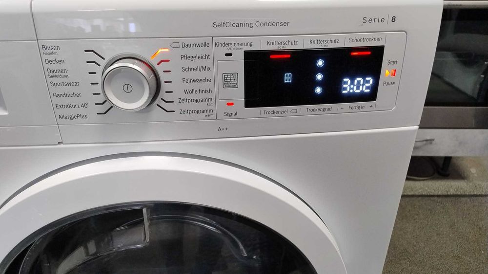 A+++ Сушилня с термопомпа Bosch-Бош 9 кг Series 8 SelfCleaning AutoDry