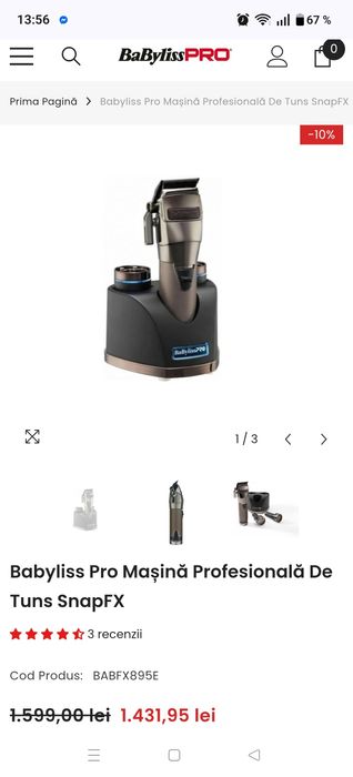 Masina de tuns babyliss pro 4 artists