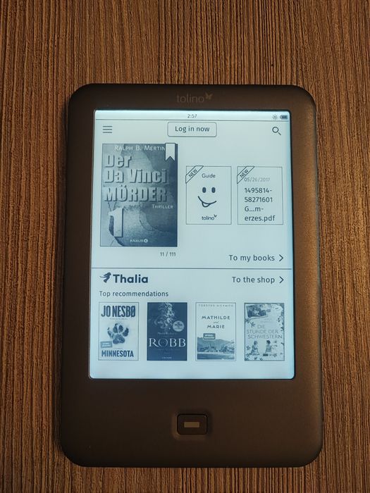 Tolino shine e-book reader