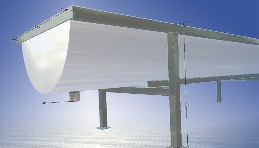 Iesle şi jgheaburi de adăpare pentru bovine, cu talpă galvanizată,l=4m