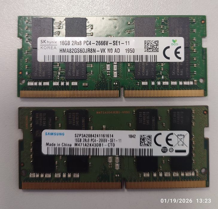 DDR4 RAM за лаптоп 16GB 2666 MHz – 2 броя общо 32gb