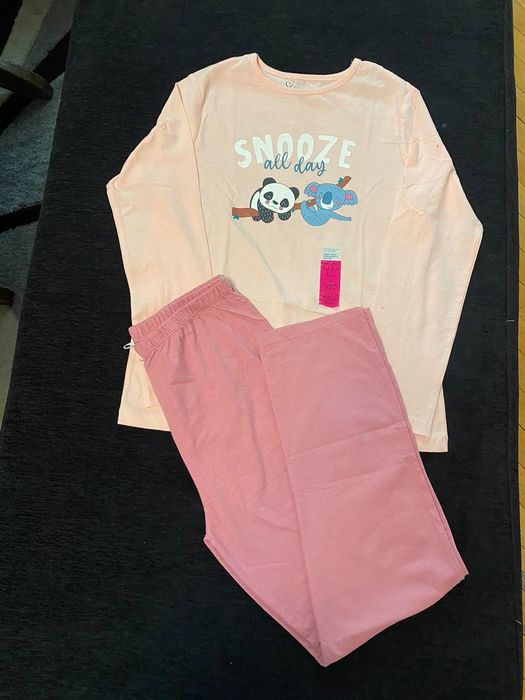 2 комплекта детска памучна пижама за момиче