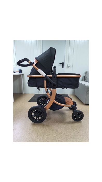 Carucior de copii 2 in 1 Visoli Black, 107x50x63cm