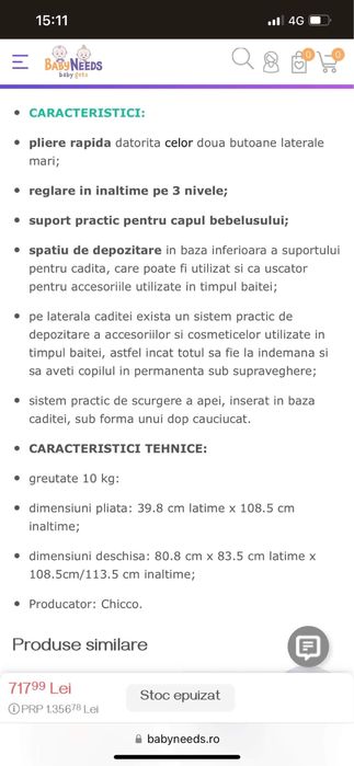 Cadita cu masa de infasat Chicco, Dots, 0luni+