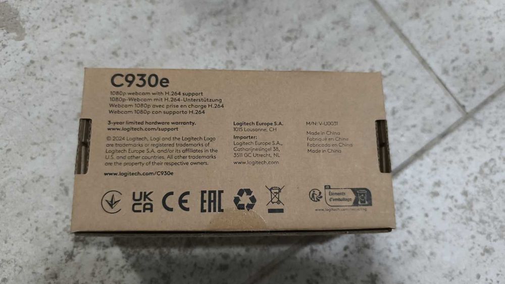 Camera Web Logitech C930e Full HD 1080p H.264 Autofocus Business Sigilata / NOUA