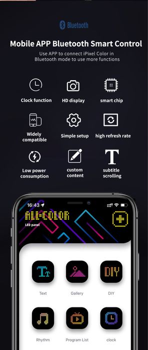 LED дисплей для лобового на авто (32x32)