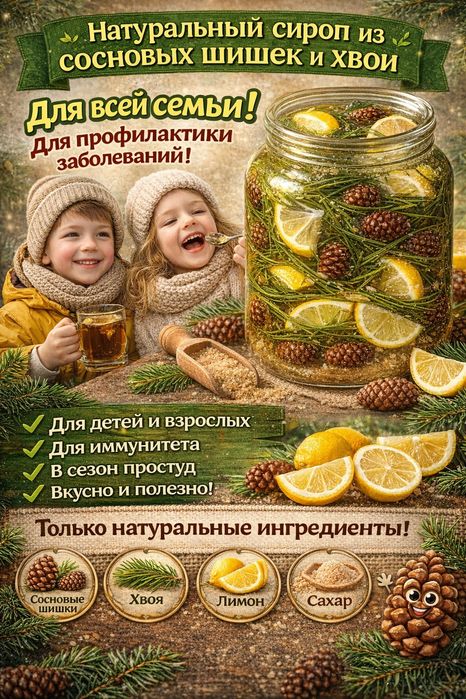 Продам сироп из сосновых шишек