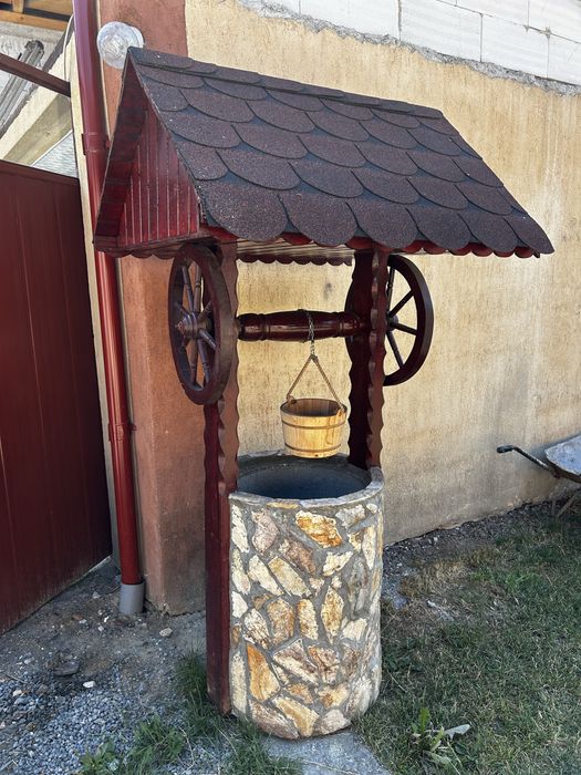 Vand Fantana de gradina cu inel de beton