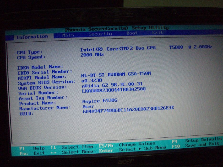 Dezmembrez Acer Aspire 6930 Intel T5800