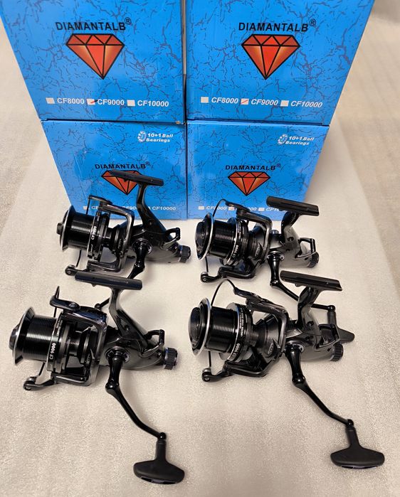 SET 4 Mulinete Diamant CF9000 10+1 Rulmenti cu BaitRunner