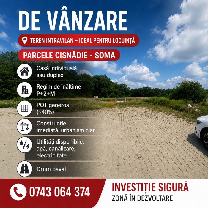 Terenuri Intravilan Cisnadie Soma Parcele vanzare