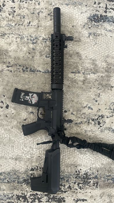 Delta Armory airsoft gun M4 AR15 SilentOps 9" Charlie Black