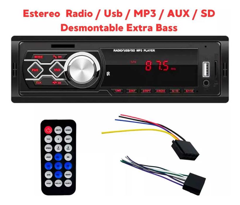 MP3 player за кола Bluetooth, USB, SD, AUX, LCD DISPLAY - 4x50w