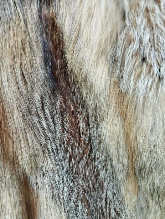 кожено палто от лисици