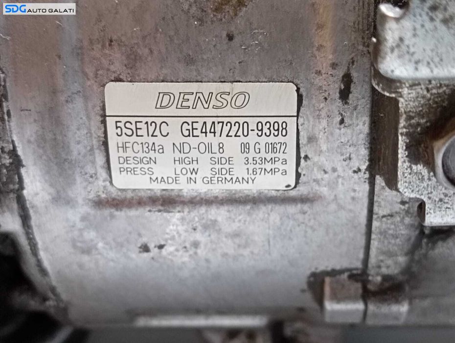 Compresor AC Aer Conditionat Clima Toyota Rav 4 2.2 D 2005 - 2013 Cod 5SE12C GE447220-9398 [M6887]