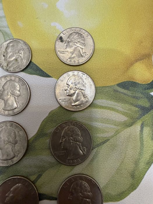 Lot  13 monede1, 5 si 25 centi 1972-1997