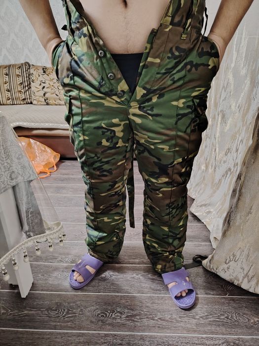 Теплые брюки камужляж