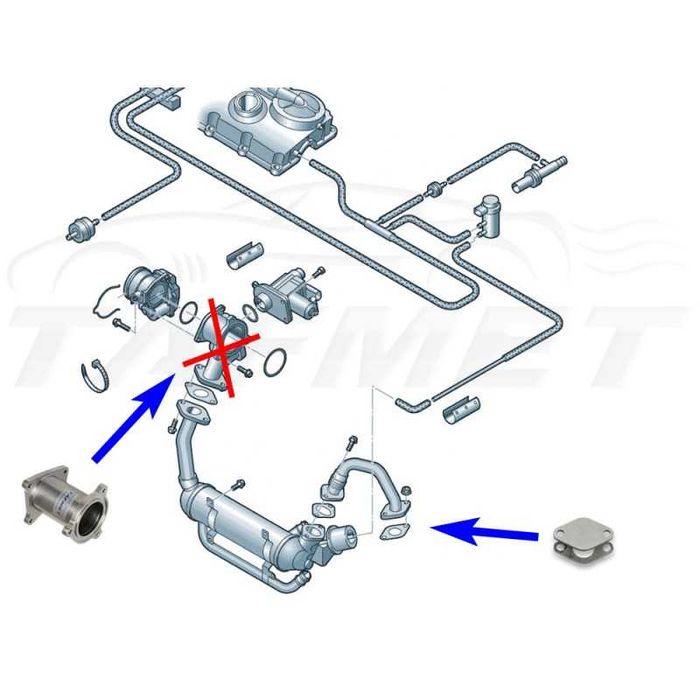 ЕГР заместител EGR Delete  Race pipe VW  1.9 2.0 TDI BLS BMM BMM BMP