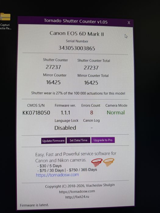 Canon EOS 6D Mark II + 50mm f/1.4 USM – 27.000 cadre – Full Frame
