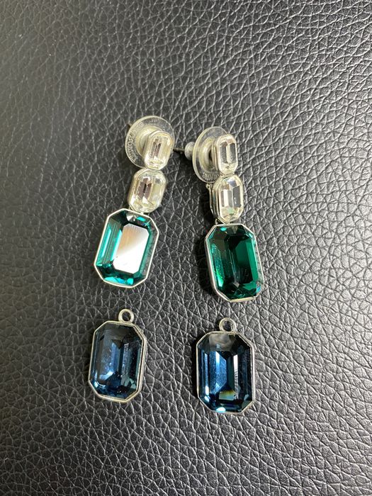 Серьги с камнями Swarowski (оригинал)