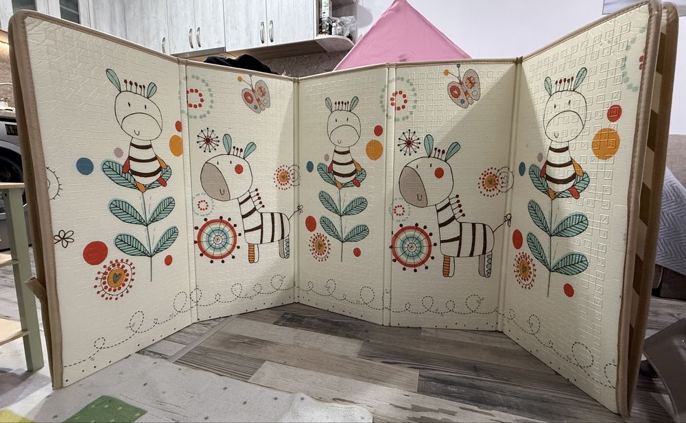 Килимче за игра Milly Mally Зебра (180/200, двулицево)