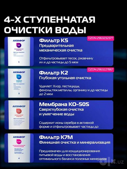 Фильтр для воды Аквафор обратный осмос с краном DWM-101S