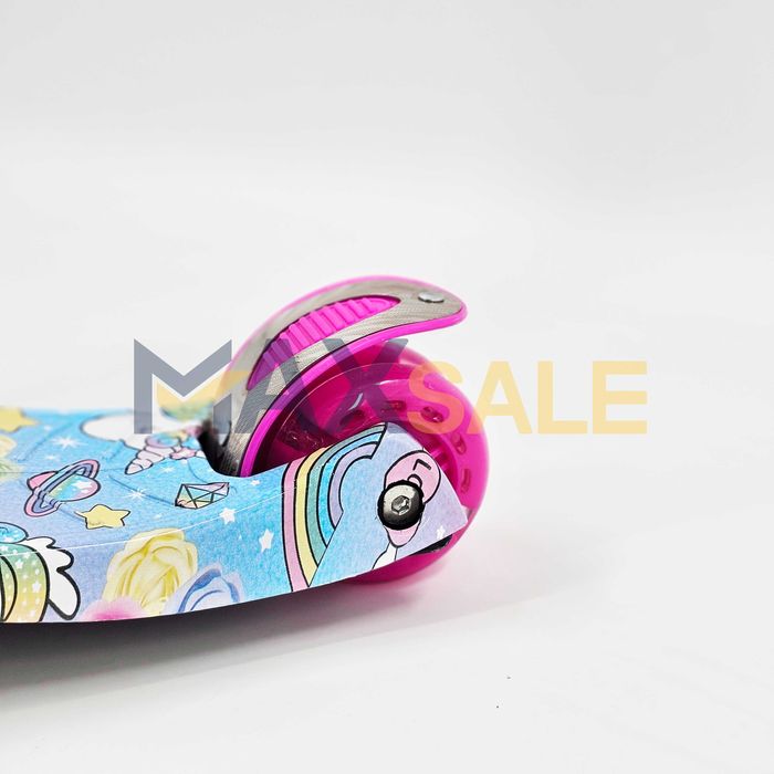 Детска тротинетка с 3 светещи колела Еднорози скутер колело триколка