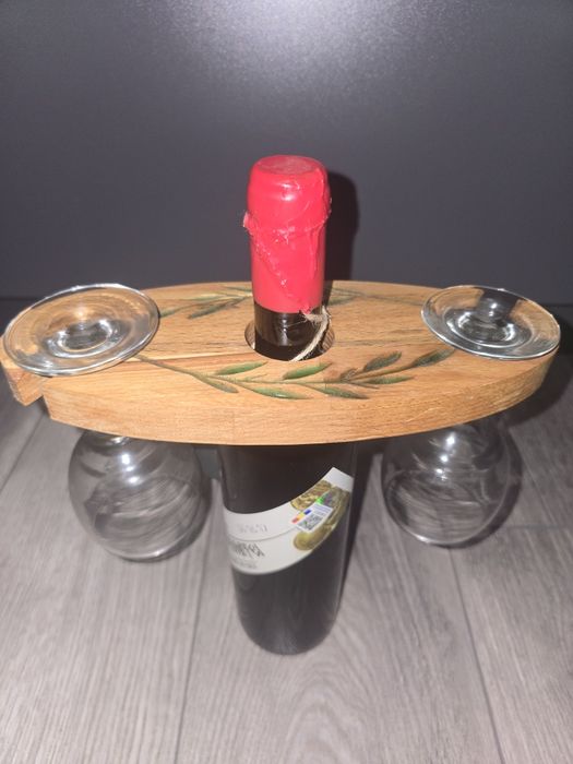 Suport sticla vin și pahare