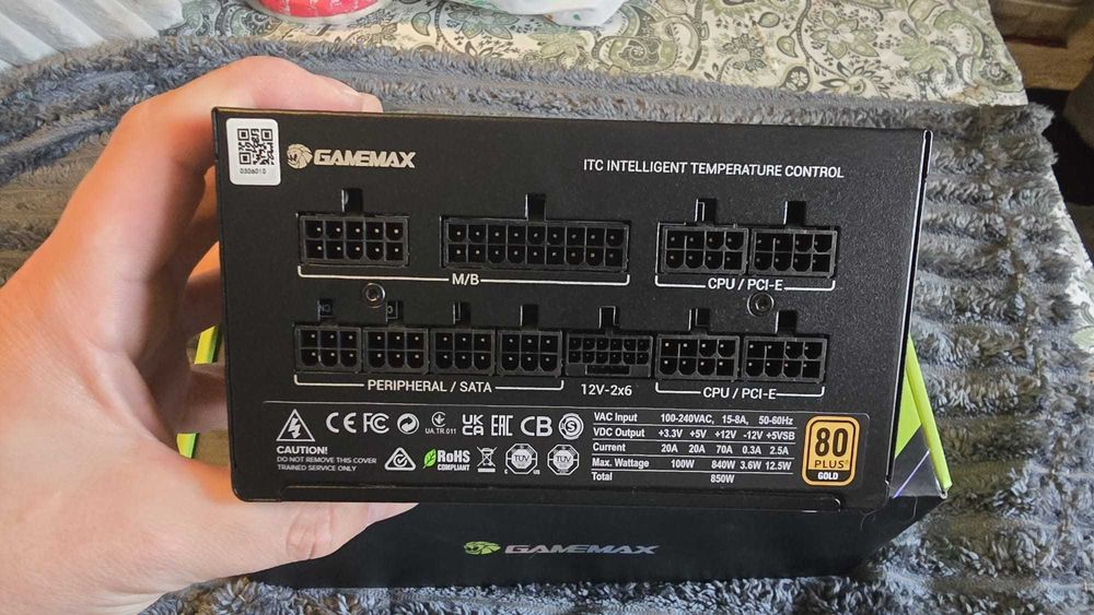 Захранване за геймърски компютър Gamemax GX Rampage Power Supply 850W GOLD 80+ ATX3.1