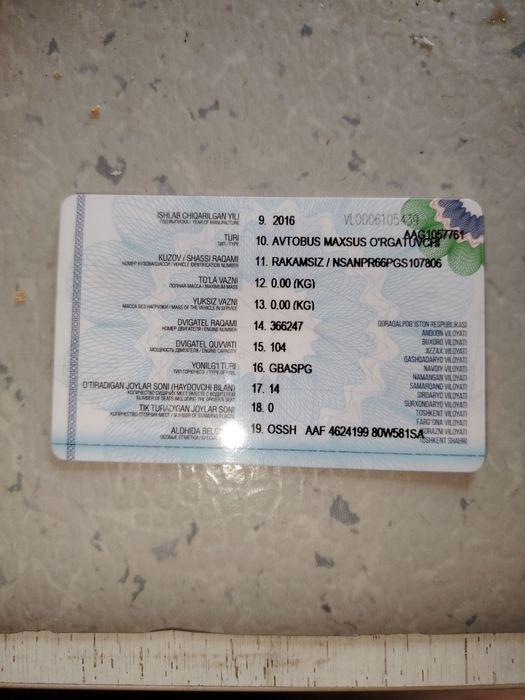 ISUZU NP37 avtobus 2016 metan tayyor biznes sotiladi