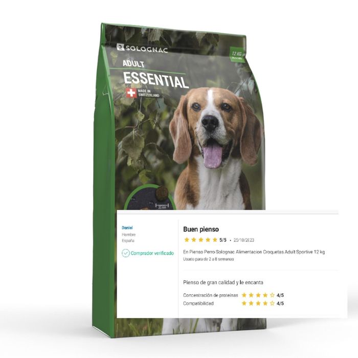 Crochete Essential 12kg Câine Adult - 12 - produs resigilat Decathlon