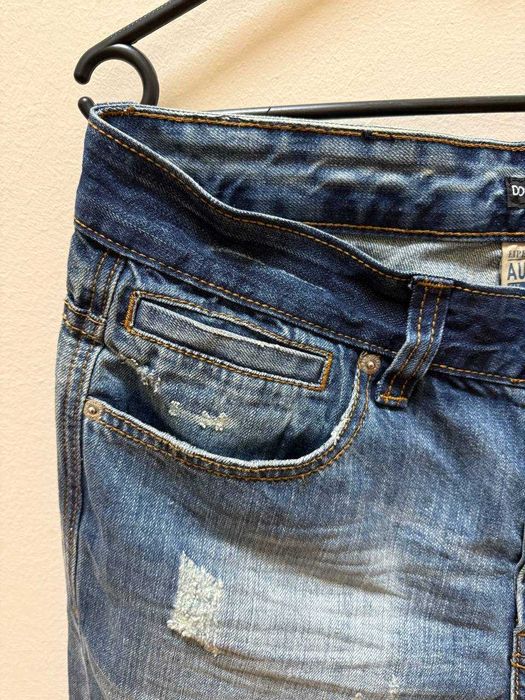 Светлосини slim дънки с изтъркан деним Dolce & Gabbana