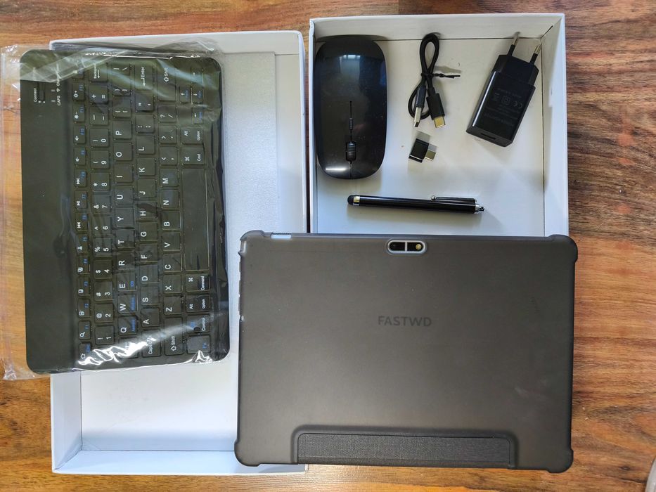 Нов таблет FASTWD 10-инчов Android 14, 36GB RAM + 128GB ROM, 5G WiFi..