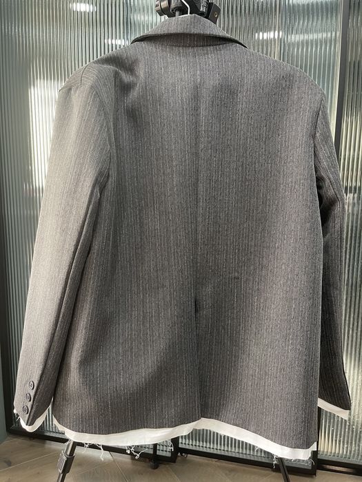 Серый пиджак оверсайз М