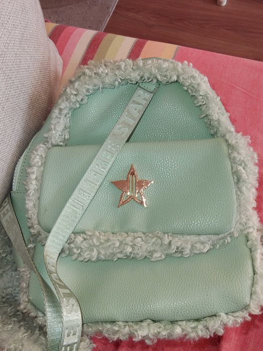 Оригинална мини раница Jeffree Star Cosmetics – Mint Sherpa / Teddy