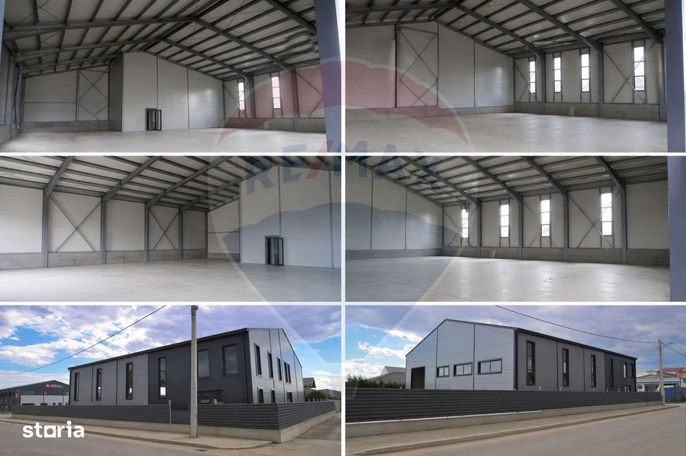 Hală industrială de închiriat – 560 mp  si curte