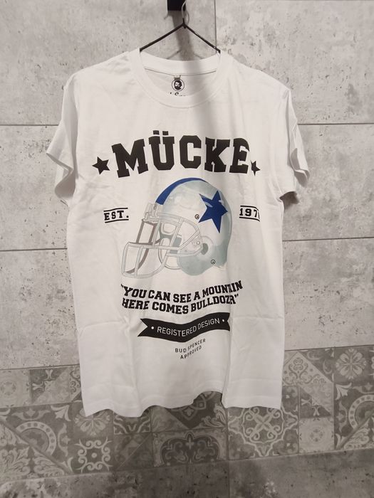 Tricou Bud Spencer original S nou din bumbac alb