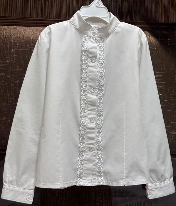 Белая рубашка для девочек в школу.