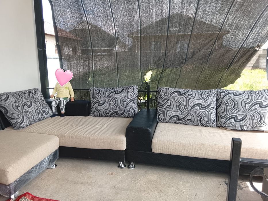 Диван 3в1 комбинированный цвет бежевый