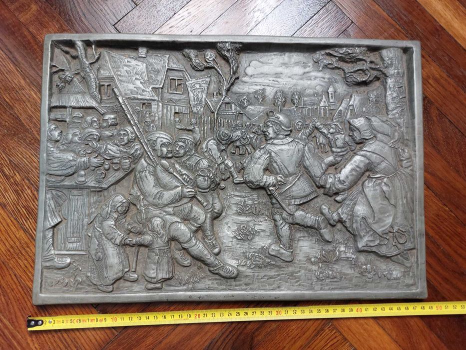 Tablou deosebit gravat manual Piesa Rara!