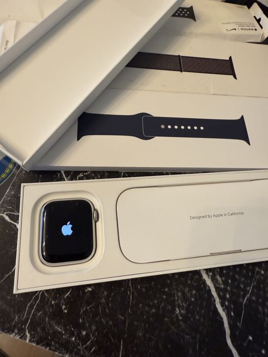 Apple watch seria 9 45 mm silver cellular cutie full