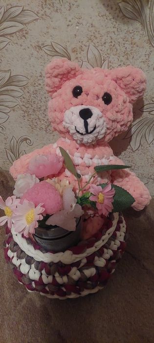 Плетено мече с букет от свещи