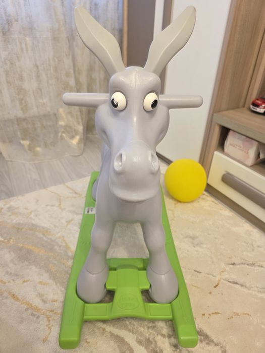 Balansoar pentru copii Pilsan 2in1 Rocking Donkey gri/verde