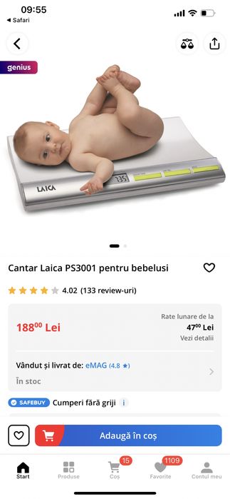 Cantar electronic bebelusi