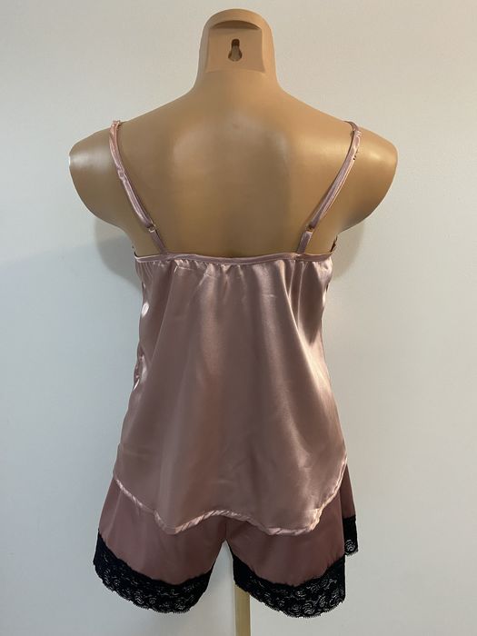 Set dama satin pijama roz