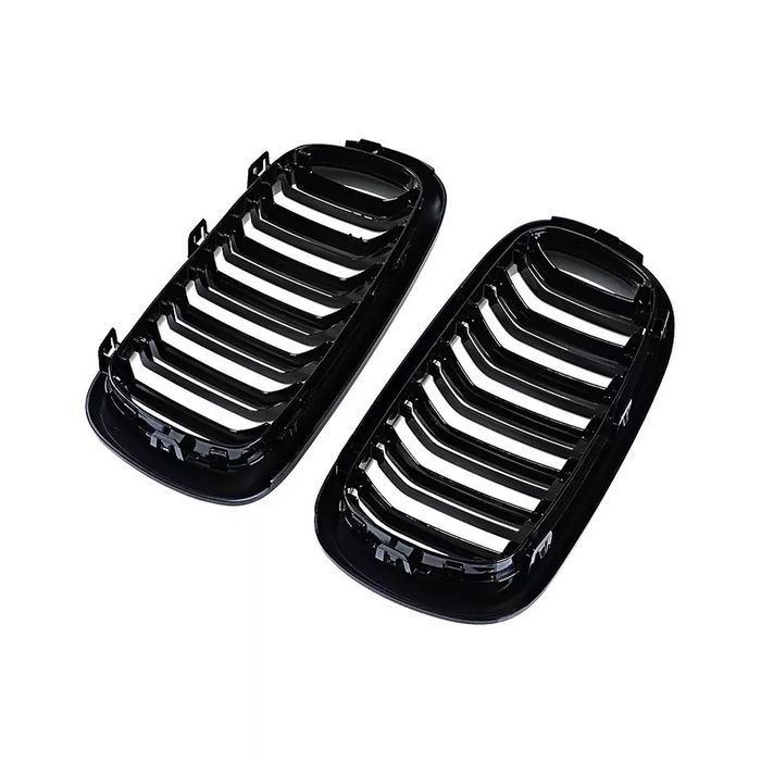 Set grile nari duble Piano Black Bmw X5 X6 F15 F16 F85 F86