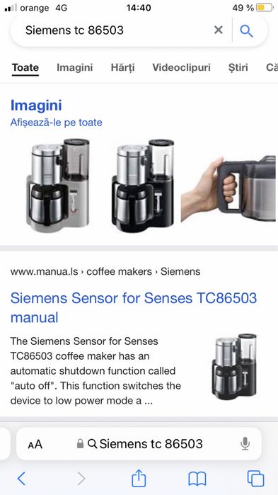 Expresor cafea Siemens  TC86503  aroma senses sigilat